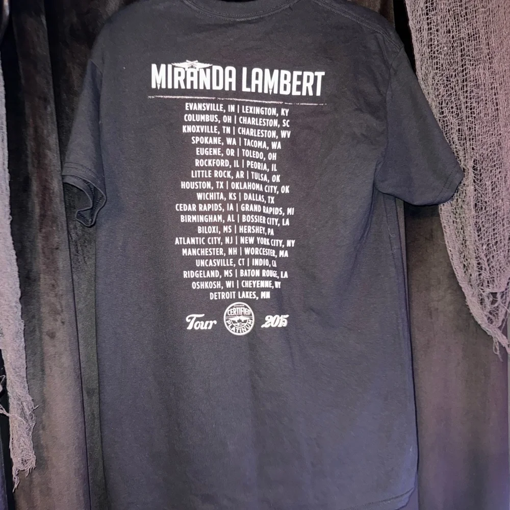 Miranda Lambert Certified Platinum Tour 2015 concert T-shirt Size Medium - Picture 3 of 3